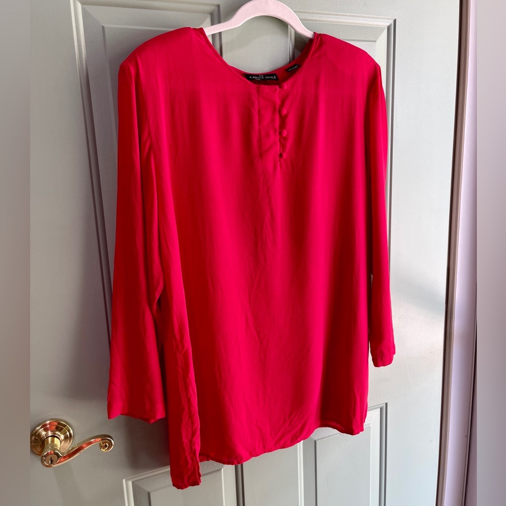 Hot Pink Silk Pantsuit by Carole Little size 10 Barbie Dream Pantsuit!